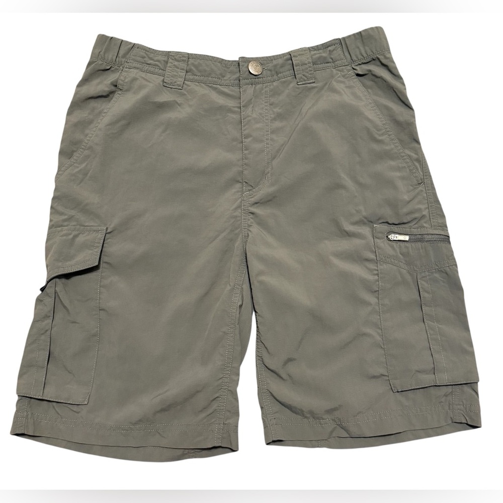 Columbia Men’s Size 30 Cargo Shorts Olive Green 10 Inch Inseam Sun Protection